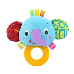 Newborn Rattle Ring Bell Baby Cartoon Animal Rattle Cute Plush