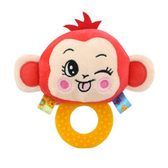 Newborn Rattle Ring Bell Baby Cartoon Animal Rattle Cute Plush