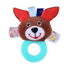 Newborn Rattle Ring Bell Baby Cartoon Animal Rattle Cute Plush