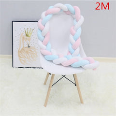 1M/2M/3M Baby Bumper Bed Braid Knot Pillow Cushion Bumper for Infant Bebe Crib Protector Cot Bumper Room Decor