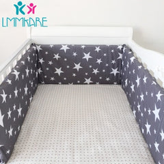 Hot Baby Bed Crib Bumper U-Shaped Detachable Zipper Cotton Newborn Bumpers Infant Safe Fence Line bebe Cot Protector Unisex 1.8m