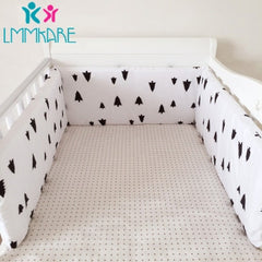 Hot Baby Bed Crib Bumper U-Shaped Detachable Zipper Cotton Newborn Bumpers Infant Safe Fence Line bebe Cot Protector Unisex 1.8m