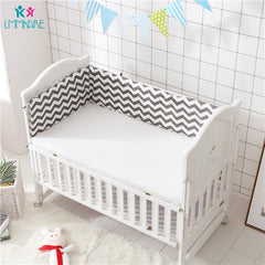 Hot Baby Bed Crib Bumper U-Shaped Detachable Zipper Cotton Newborn Bumpers Infant Safe Fence Line bebe Cot Protector Unisex 1.8m