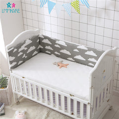 Hot Baby Bed Crib Bumper U-Shaped Detachable Zipper Cotton Newborn Bumpers Infant Safe Fence Line bebe Cot Protector Unisex 1.8m