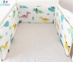 Hot Baby Bed Crib Bumper U-Shaped Detachable Zipper Cotton Newborn Bumpers Infant Safe Fence Line bebe Cot Protector Unisex 1.8m