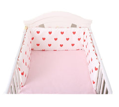 Hot Baby Bed Crib Bumper U-Shaped Detachable Zipper Cotton Newborn Bumpers Infant Safe Fence Line bebe Cot Protector Unisex 1.8m