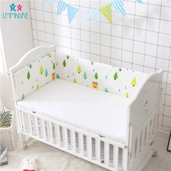 Hot Baby Bed Crib Bumper U-Shaped Detachable Zipper Cotton Newborn Bumpers Infant Safe Fence Line bebe Cot Protector Unisex 1.8m