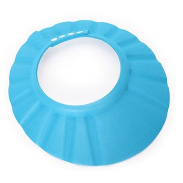 Safe Baby Shower Cap Kids Bath Hat Adjustable Protect Eyes Hair Wash Children Waterproof Cap