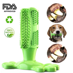 Dog Toothbrush Dog Chew Tooth Cleaner Brushing Stick Natural Rubber