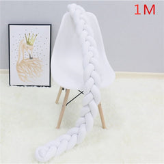 1M/2M/3M Baby Bumper Bed Braid Knot Pillow Cushion Bumper for Infant Bebe Crib Protector Cot Bumper Room Decor