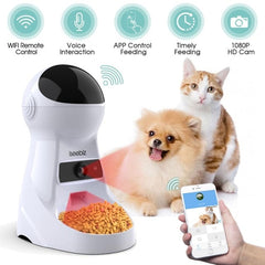 Iseebiz 3L Automatic Pet Feeder With Voice Record Pets food Bowl